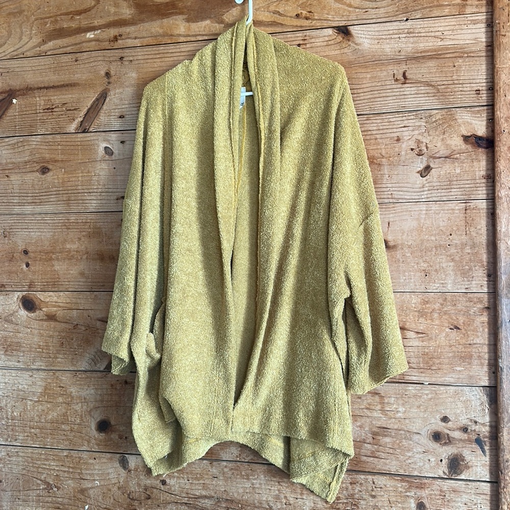Jolie Terry cloth open front oversized cardigan